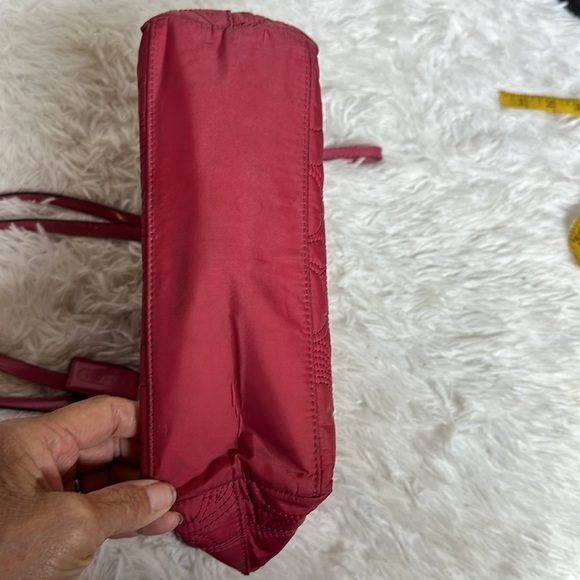 COACH WOMEN'S PINK QUILTED STITCH SIGNATURE NYLON/LEATHER TOTE/SHOULDER BAG - Picture 3 of 12